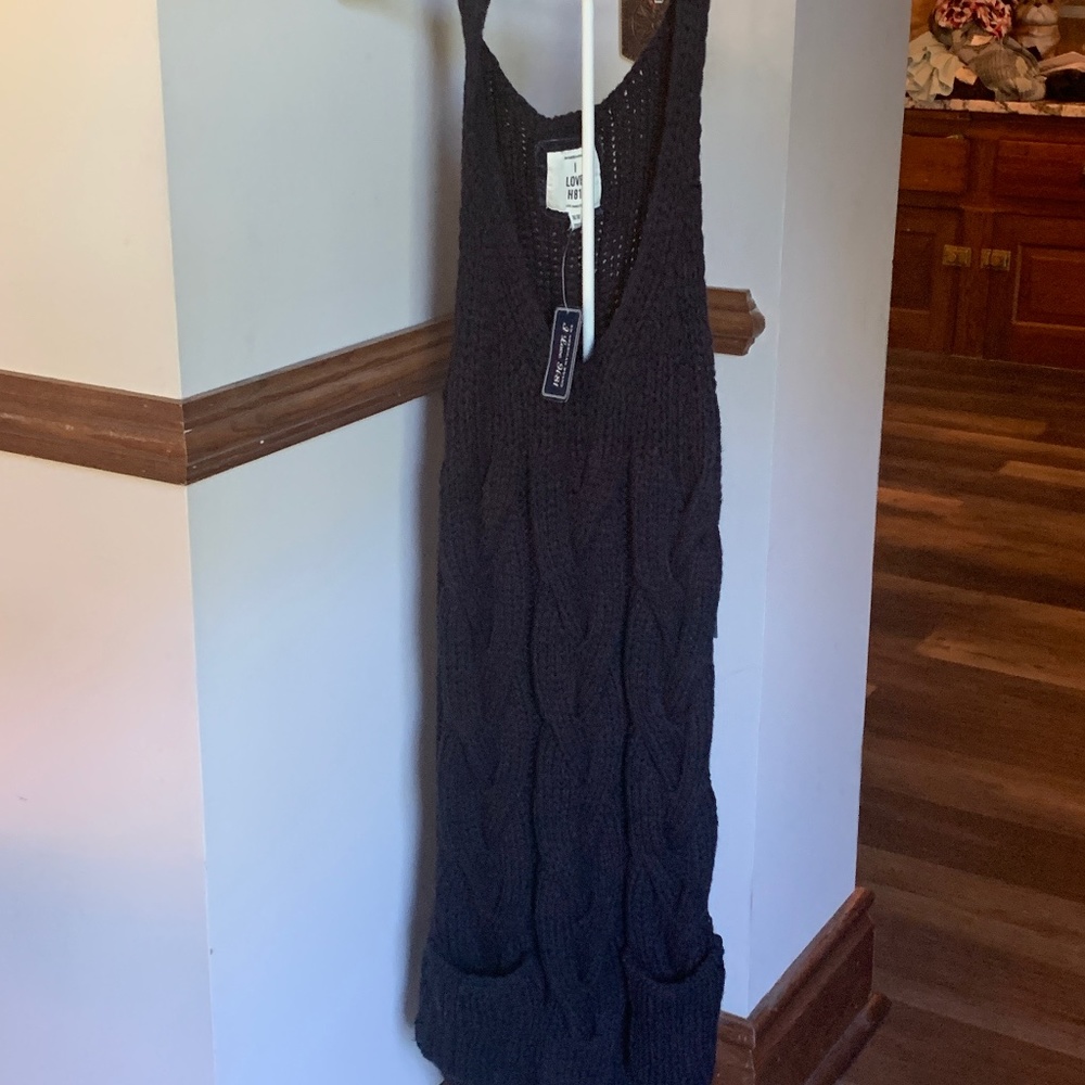I Love H81 sweater dress with pockets. NWT